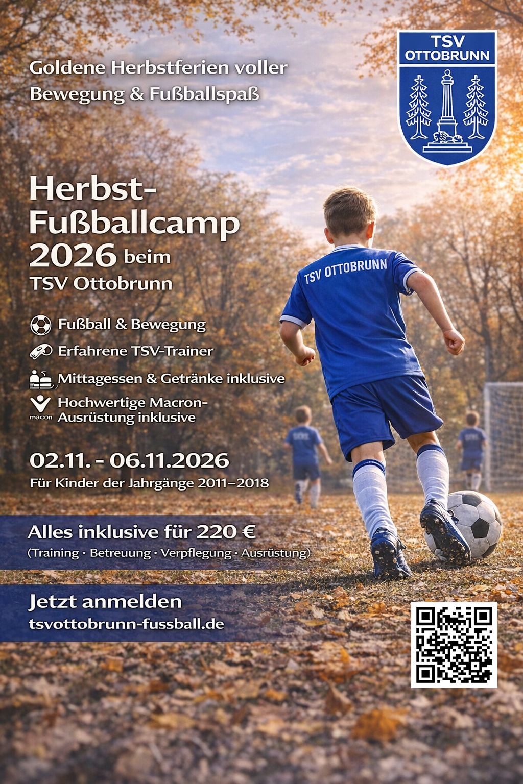 Plakat Herbst-Fußballcamp 2026